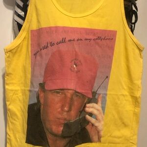 Rare 2016 Trump Campaign You Used To Call Me On The Cell Phone Yellow Tank Top